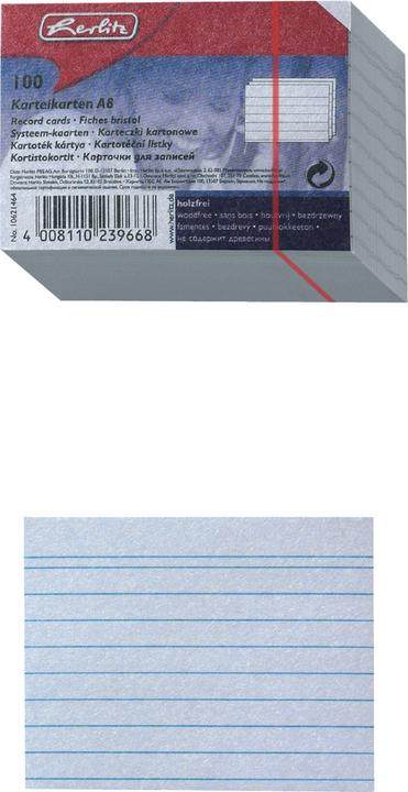 Immagine prodotto Herlitz Scheda indice foderata (A8, 170 g/m², 100 x)