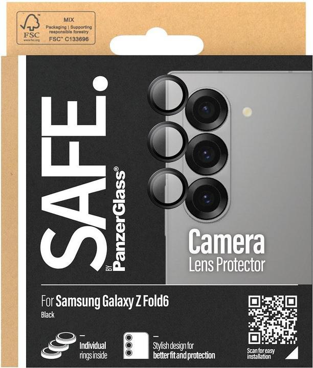 Produktbild PanzerGlass SAFE. by Lens Samsung Galaxy Z Fold 6 -black (1 Stück, Samsung Galaxy Z Fold6)