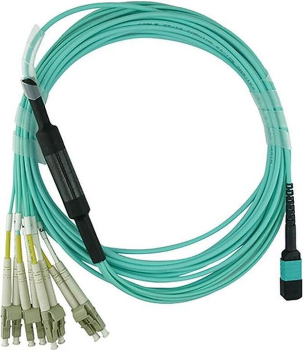 Produktbild BlueOptics MC6709309-007 kompatibles MPO-4xLC OM3 Patchkabel 7.5 Meter