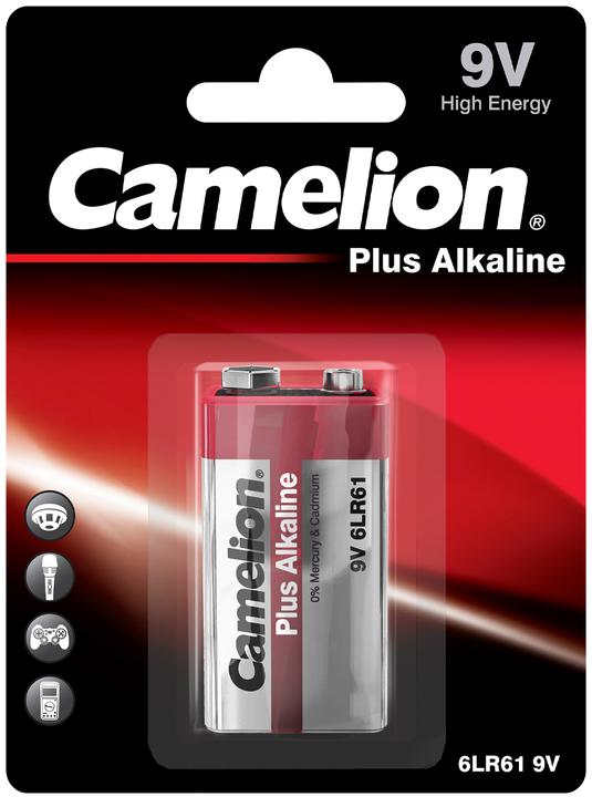 Actual product image Camelion Plus Battery Alkaline 9V / 6LR61 (1 pcs., 9V Block, 500 mAh)