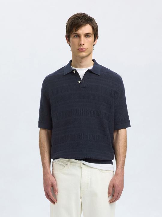 Image du produit Selected Homme Textured Polohemd aus Strick (S)