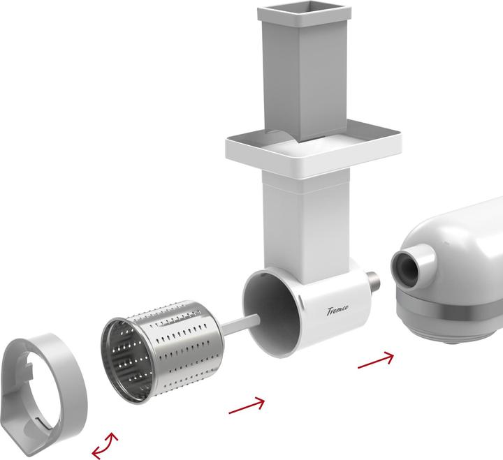 Immagine prodotto Tromco Set di accessori per grattugia Classic con tamburo 1/2/3 (KitchenAid/Elektrolux/AEG)