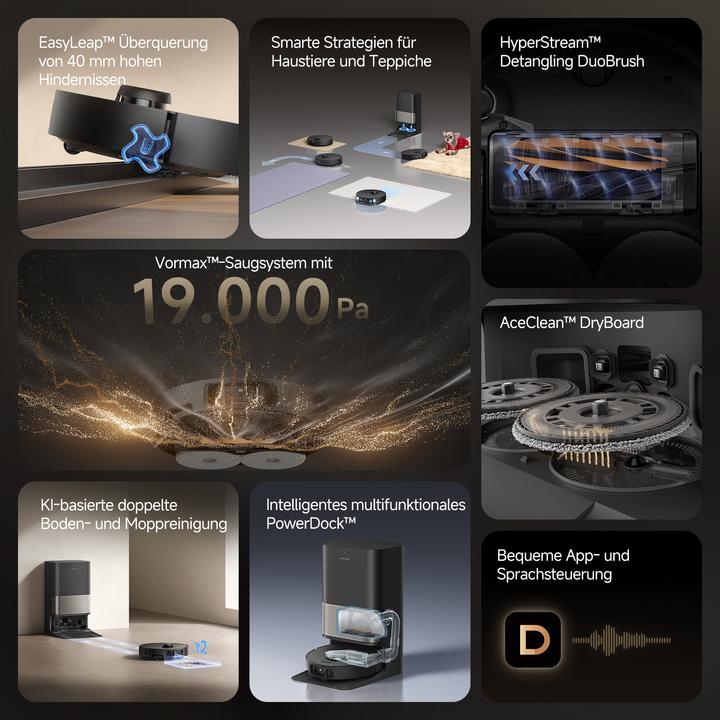Image du produit Dreame L40s Pro Ultra Black (Robot d'aspiration et de nettoyage)
