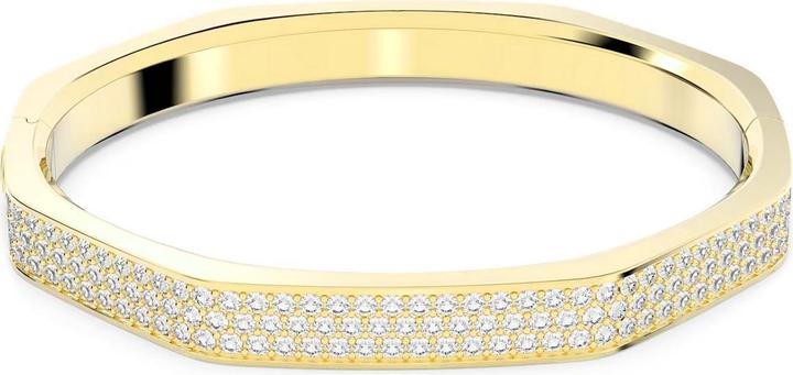 Produktbild Swarovski Dextera Armreif Achteckform Pavé Mittel Weiss Gold (Swarovski Metall)