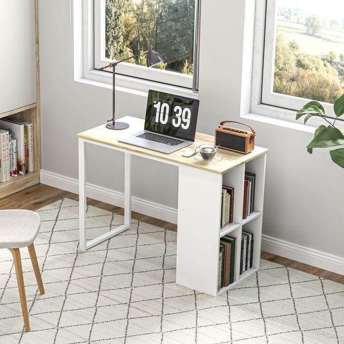 Produktbild Swisshandel24 Kompakter Computertisch, Moderner Schreibtisch, 100 x 54 x 75 cm, Weiss