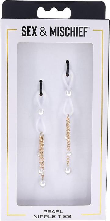 Immagine prodotto Sportsheets Fascette per capezzoli con perle Sex And Mischief Oro 10 cm