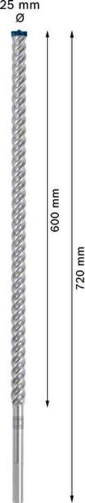 Produktbild Bosch Professional Zubehör EXPERT SDS max-8X Hammerbohrer, 25 x 600 x 720 mm (25 mm)