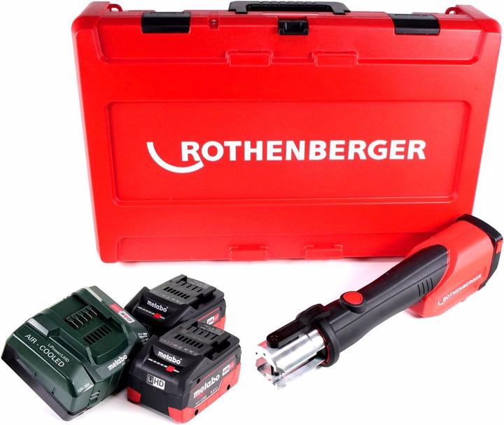 Actual product image Rothenberger ROMAX 4000 battery press machine 18V electrohydraulic + 1x battery 5.5Ah + charger + Koff