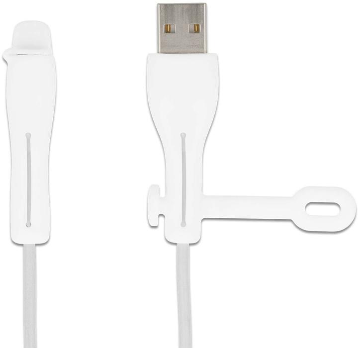 Produktbild Delock Staubschutz für USB Typ-A Stecker und Apple Lightning™ Stecker Set 2 Stück weiss (Kabeltrommel)