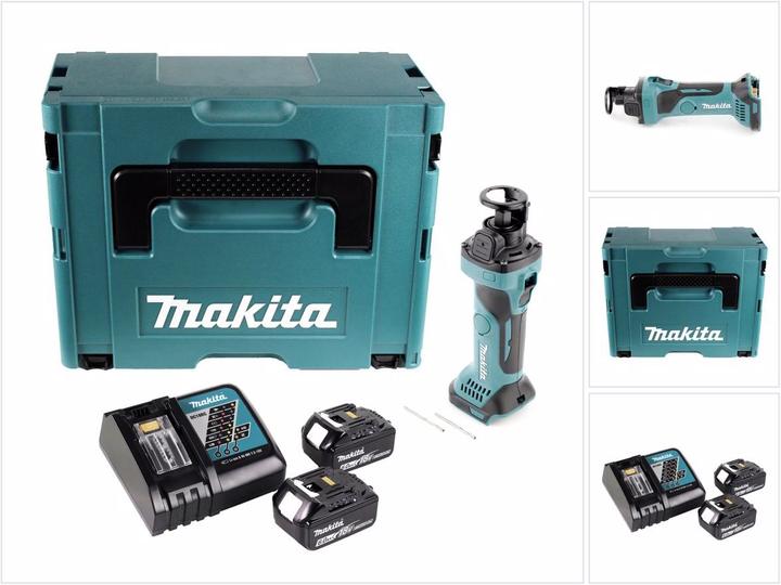 Actual product image Makita DCO 180 RGJ Battery rotary cutter 18 V 30,000 rpm + 2x battery 6.0 Ah + charger + Makpac