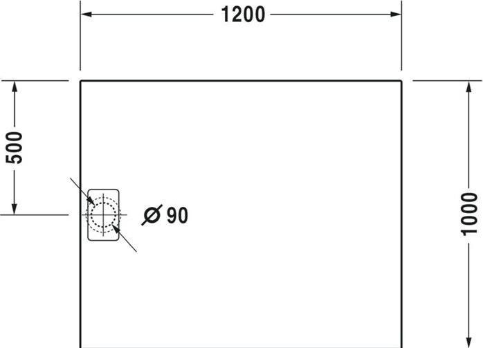 Image du produit Duravit Receveur de douche rectangulaire STONETTO 1200x1000x50mm blanc