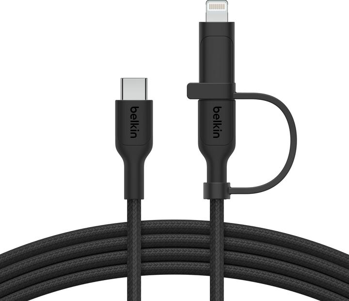 Actual product image Belkin BOOST CHARGE 2-in-1 cable USB-C/Lig.1.5m sw.CAC003hq1.5MWH (1.50 m, USB 2.0)