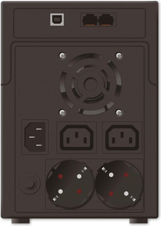Actual product image Powerwalker VI 2200 SHL Schuko 2200VA / 1200W Line-Interactive UPS Tower AVR HID LCD HID (2200 VA, 1200 W, Line-interactive UPS)