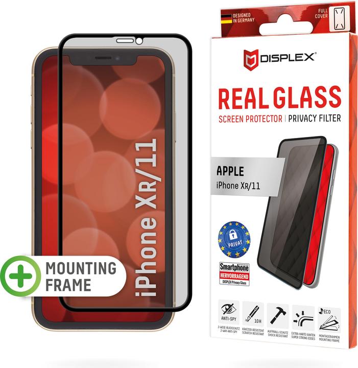 Produktbild Displex Real Glass, Privacy Full Cover Panzerglas (1 Stück, Apple iPhone 11)