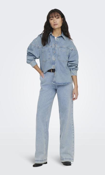Produktbild Only Fly-Away Kragen Ärmelbündchen mit Knopf Jacke Jeansjacke (XL)