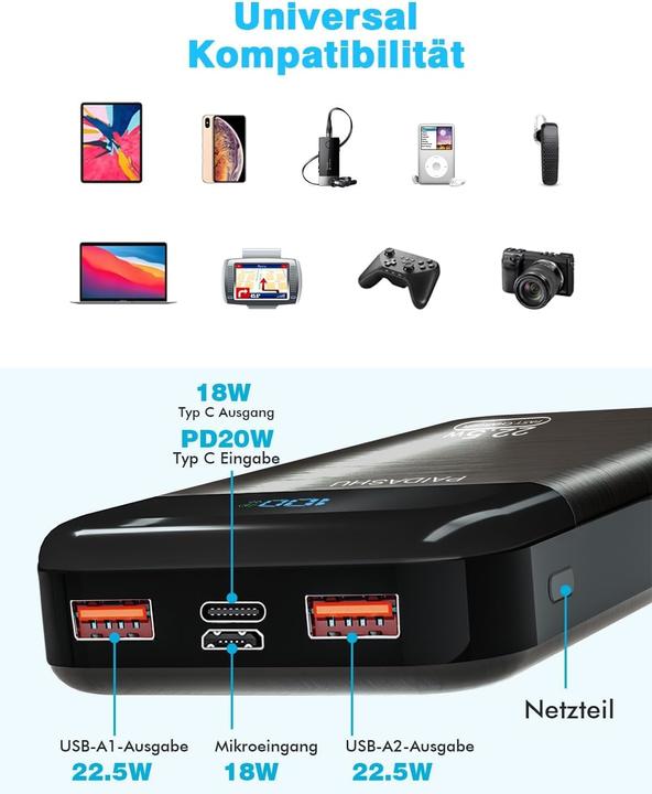 Actual product image Paidashu VS2 (27000 mAh, 22.50 W, 22.50 Wh)