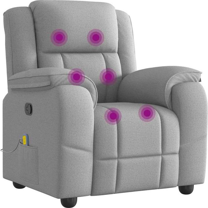 Produktbild VidaXL Massagesessel Wolkengrau Stoff Massage TV-Sessel