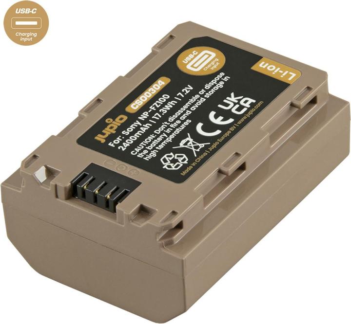 Actual product image Jupio NP-FZ100 Ultra C (USB-C Input) 2400mAh (Rechargeable battery)