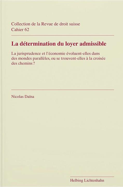 Image du produit La détermination du loyer admissible (Français, Nicolas Daïna, 2023)