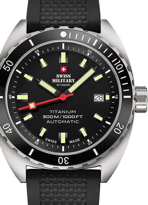 Produktbild Swiss Military SMA34100.06 Diver Titanium Automatik 42mm 30ATM (Taucheruhr, 42 mm)
