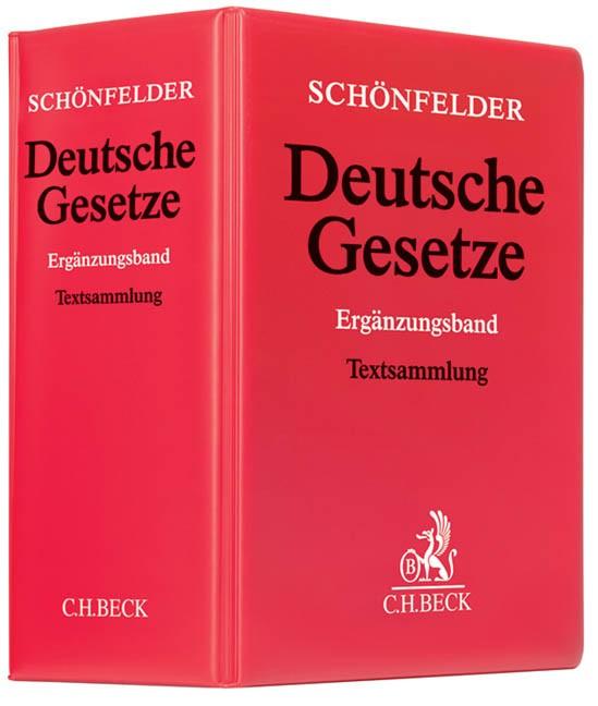 Actual product image German Laws Supplementary Volume (without continuation listing). Incl. 45th supplementary edition (German, Heinrich Schönfelder, 2025)