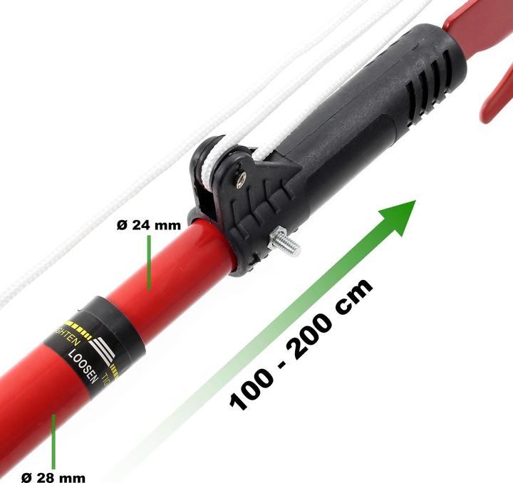 Produktbild Wiltec XPOtool Teleskop 2in1 Astsäge Astschere 100-200cm Seilzug Gartensäge Baumschere
