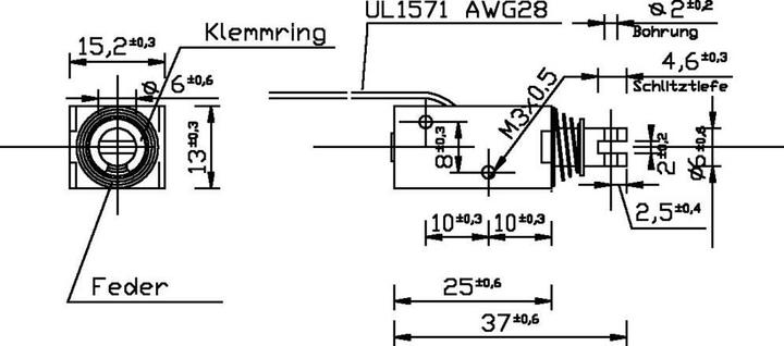 Actual product image Tremba HMA-1513z.002-12VDC,100% linear solenoid pulling 0.1 N 10 N 12 V/DC 2.5 W