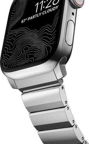 Produktbild Nomad Stainless Steel Band -terÃƒÂ¤sranneke, Apple Watch 41 / 40 /, hopea (Edelstahl, Apple Watch Series 9)