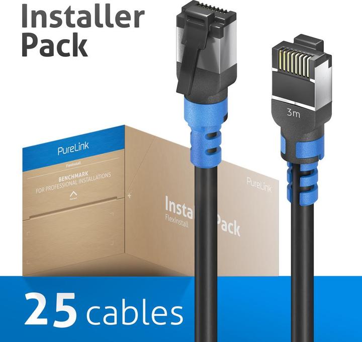Immagine prodotto Purelink Cavo patch FlexInstall Cat.6A S/FTP 3,00m - Confezione installatore 15 pezzi. (S/FTP, CAT6a, 3 m)