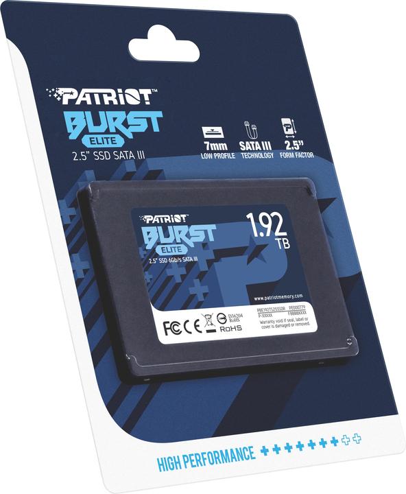 Actual product image Patriot Burst Elite - Solid State Disk - 1.92 TB - internal - 2.5" (6.4 cm) (1920 GB, 2.5")