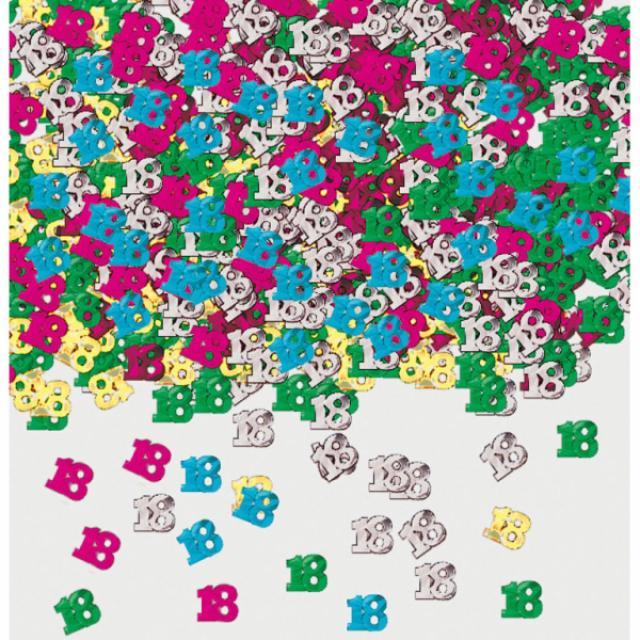 Actual product image Magni INT36118-90 - Confetti 18, foil, 14 g, scatter decoration, table decoration, birthday