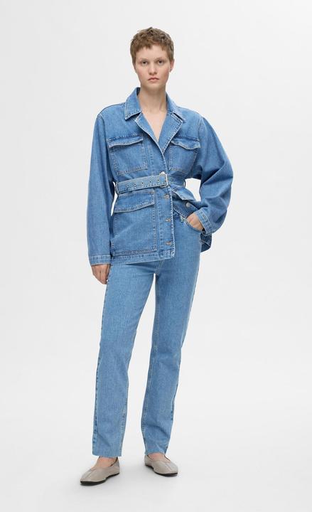 Actual product image Selected Femme High Waist Straight Fit Jeans (W26/L32)