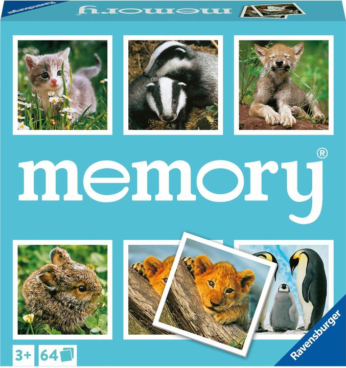 Produktbild Ravensburger Memory Tierkinder (Dänisch, Niederländisch)