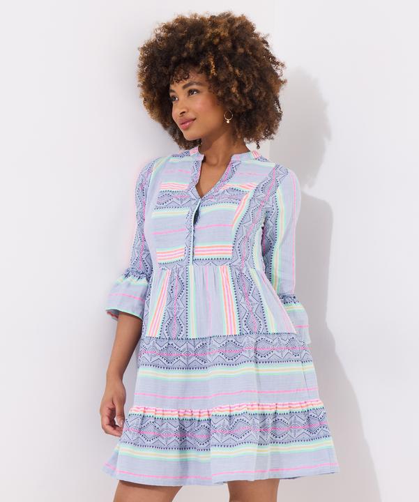 Produktbild Joe Browns Neon Striped Jacquard Flared Sleeve Tunic Mini Dress (6)