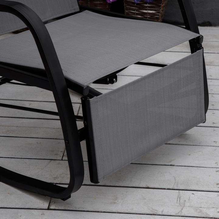 Actual product image Outsunny Rocking chair with adjustable backrest and footrest (90 cm)