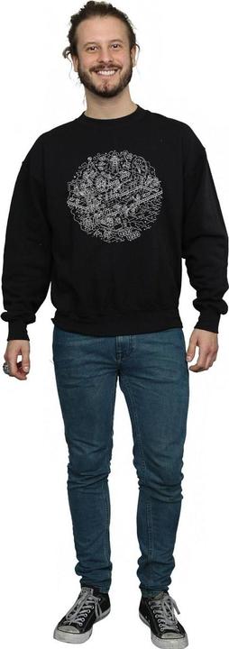 Actual product image Star Wars Mens Christmas Death Star Sweatshirt (S)
