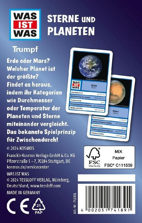 Immagine prodotto Kosmos WAS IST WAS Trumpf: Stelle e pianeti (Tedesco)