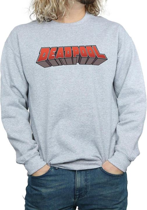Actual product image Mens Deadpool Text Logo Sweatshirt (XXL)