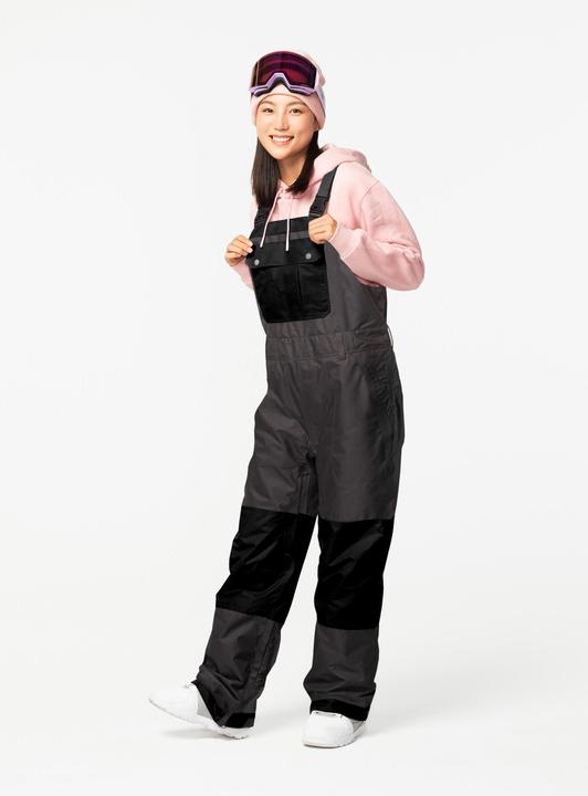 Produktbild Dreamscape Snowboardhose Latzhose Erwachsene wasserdicht - 500 schwarz (M)