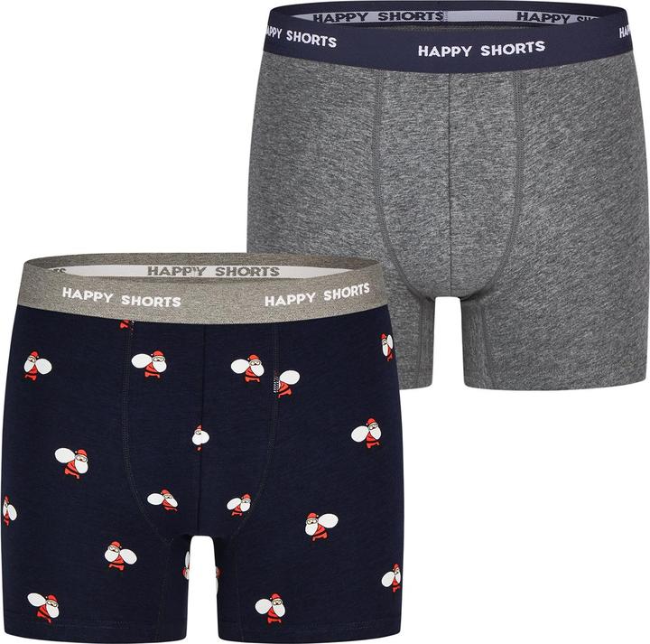 Happy shorts Retro Boxer Jersey XMAS (M, 2er Pack)