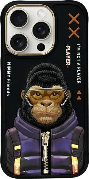 Image du produit PanzerGlass Nimmy case iPhone 16 Pro 6.3" black Cool&Cute 2.0 Monkey (Apple iPhone 16 Pro)