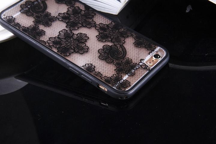 Produktbild König Design Apple iPhone 8 Plus Handy Hülle Mandala Case Schutzhülle Motiv Blüten Schwarz (Apple iPhone 8 Plus)