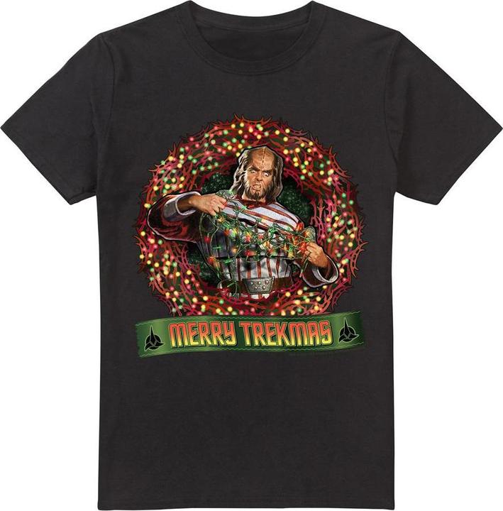 Actual product image Mens Merry Trekmas Christmas T-Shirt (XXL)