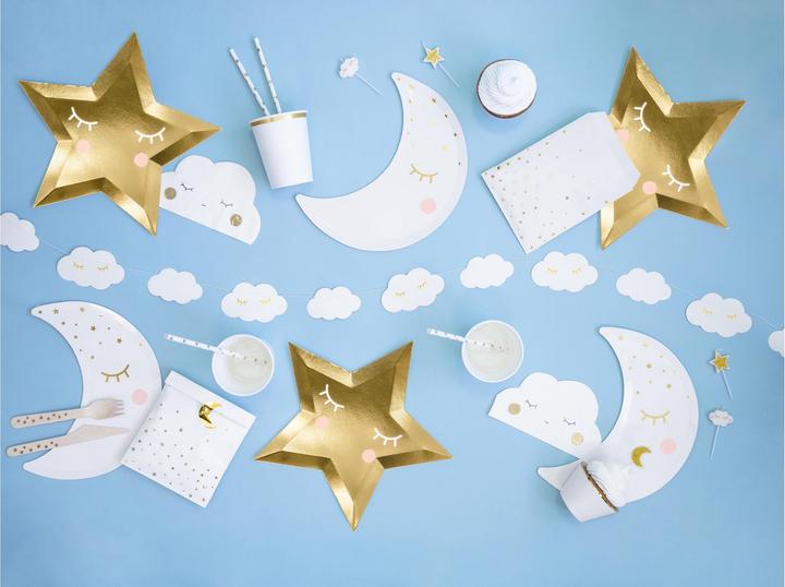 Produktbild Partydeco Girlande Wolken 145 x 5.5 cm, Weiss