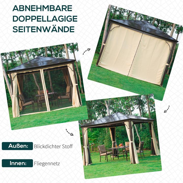 Image du produit Outsunny Pavillon de luxe avec toit translucide (300 cm, 300 cm)