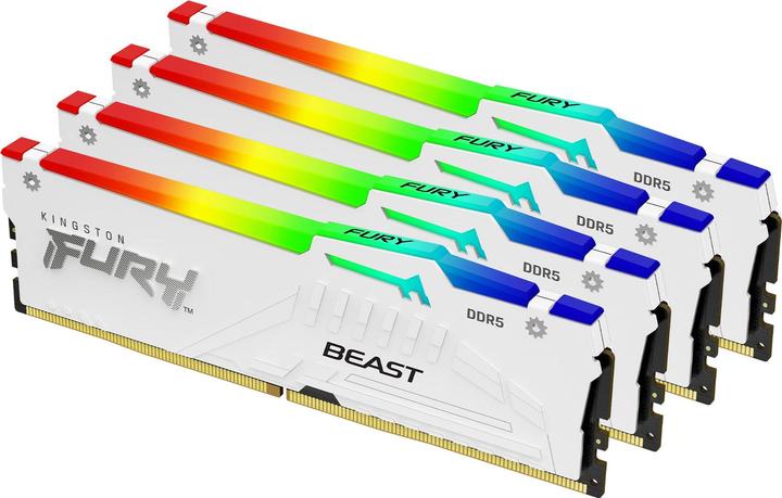 Actual product image Kingston D5128GB 5200-40 Beast RGB wh K4 KFY XMP (4 x 32GB, 5200 MHz, DDR5 RAM, DIMM)
