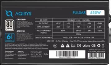 Actual product image Aqirys AQRYS PULSAR550W (550 W)