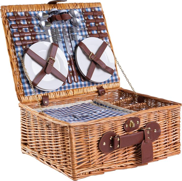 EGenuss Handgefertigter Picknickkorb