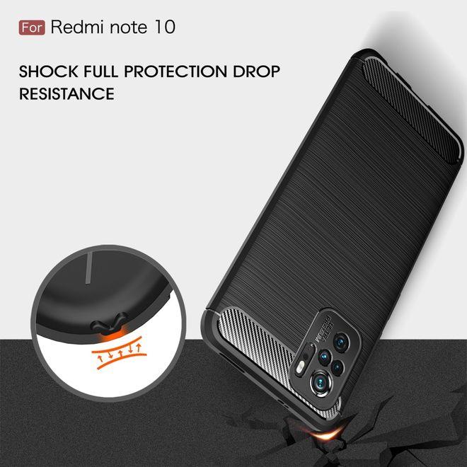 Productafbeelding MU Style Koolstofvezel TPU Softcase-serie (Xiaomi Redmi Note 10S, Xiaomi Mi Note 10)