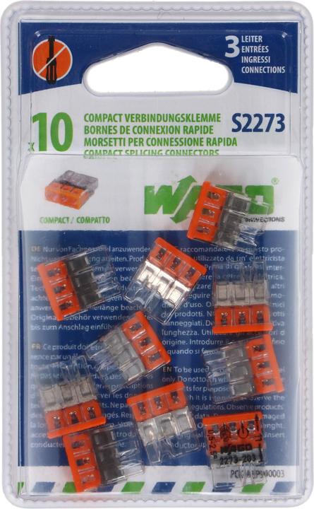 Actual product image Wago Plug-in terminal Contact Compact 3-fold